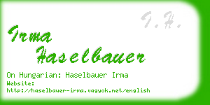 irma haselbauer business card
